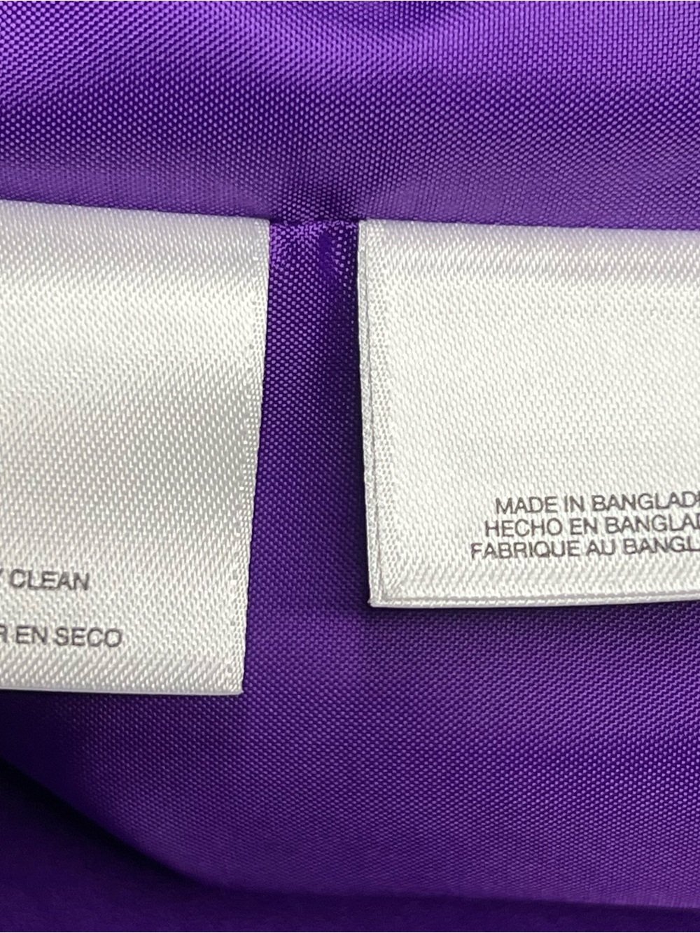 Black Label by Evan-Picone Open Front Jacket Blazer Women Size 16 Purple Lined - Picture 4 of 6